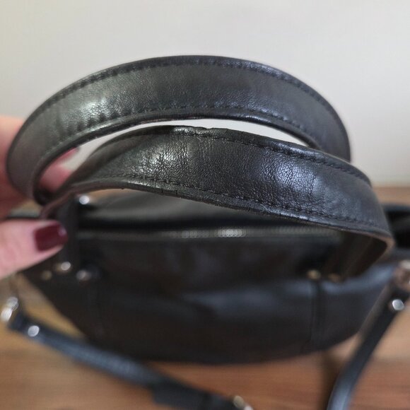 Coach Daisy Mia Black Leather Crossbody Bag Purse - Picture 6 of 16